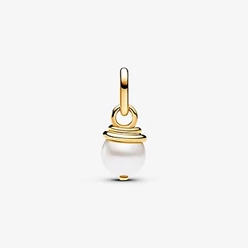 Bilde nummer 3 av Pandora Moments, Charm i 925 forgylt sølv med slange og syntetisk perle