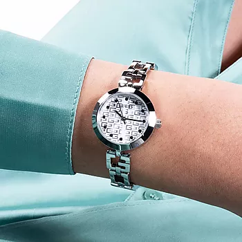 Bilde nummer 2 av Guess, Work Life dameklokke med sølvfarget stållenke