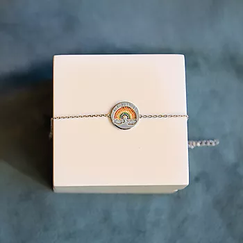 Bilde nummer 4 av Pan Jewelry, Armbånd i 925 sølv med zirkonia og teksten "Alt blir bra"