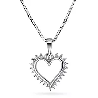 Sophia smykke i 375 hvitt gull med diamanthjerte 0,15 ct