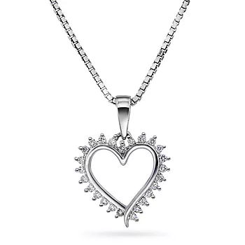 Sophia smykke i 375 hvitt gull med diamanthjerte 0,15 ct
