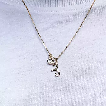 Bilde nummer 3 av Pan Jewelry, Smykke i 925 forgylt sølv med zirkonia og horoskop Væren