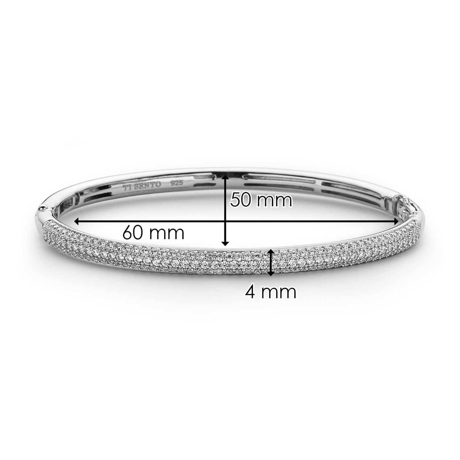 Bilde nummer 4 av Ti Sento, Armring i  925 sølv med zirkonia