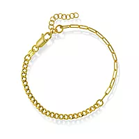 Pan Jewelry, Armbånd i forgylt 925 sølv 19 cm