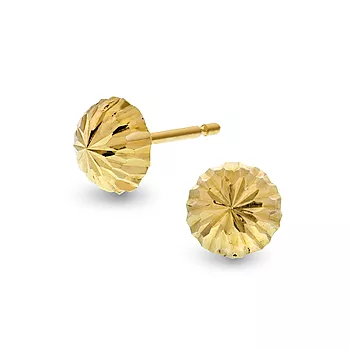 Pan Jewelry, Øredobber i 585 gult gull halvkule