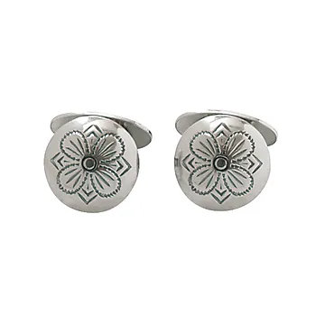 Mansjettknapper i 830 oksidert sølv