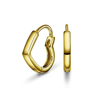 Pan Jewelry, Hjerte øreringer i forgylt 925 sølv