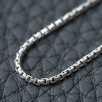 Bilde nummer 3 av Pan Jewelry, Veneziansk kjede i rhodinert 925 sølv 1,25 mm, 50 cm