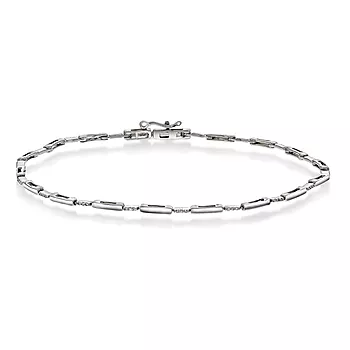 Pan Jewelry, Armbånd i 585 hvitt gull med diamanter 0,10 ct