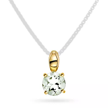 Pan Jewelry, Anheng i 585 gult gull med grønn ametyst sten