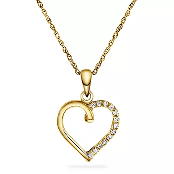 Pan Jewelry, Hjerte smykke i forgylt sølv med zirkonia