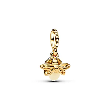 Pandora Moments, Charm i 925 forgylt sølv med ildflue