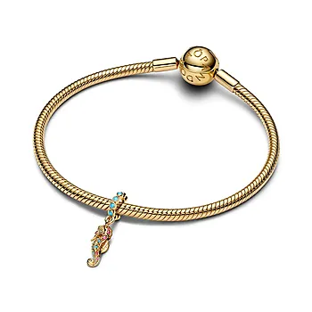 Bilde nummer 3 av Pandora Moments, Charm i forgylt 925 sølv med sjøhest
