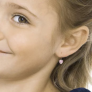 Bilde nummer 4 av Blomdahl, Øredobber i medisinsk plast med lyserosa Swarovski krystaller