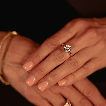 Bilde nummer 3 av Olivia diamantring i 585 gult gull 2,00 ct TWSI2