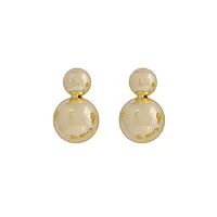 Bennet øredobber i forgylt messing med zirkonia