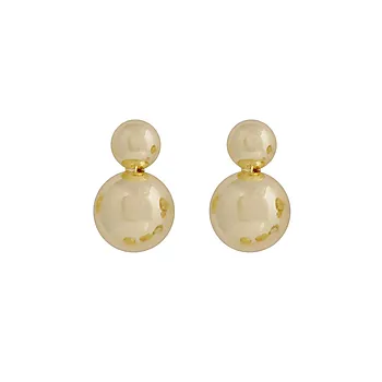 Bennet øredobber i forgylt messing med zirkonia