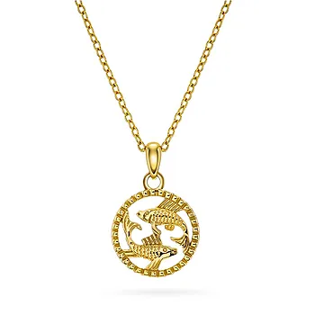 Smykke til barn i 925 forgylt sølv med fiskene