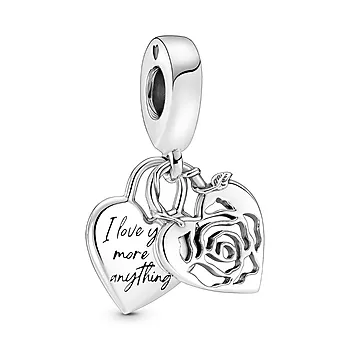Pandora Moments, Charms i 925 sølv med hjerteformet hengelås