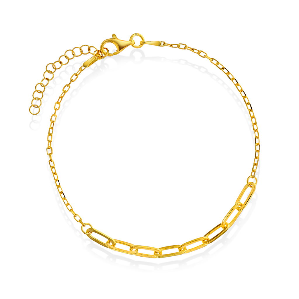 Pan Jewelry, Armbånd i forgylt 925 sølv, 19 cm