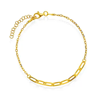 Pan Jewelry, Armbånd i forgylt 925 sølv, 19 cm