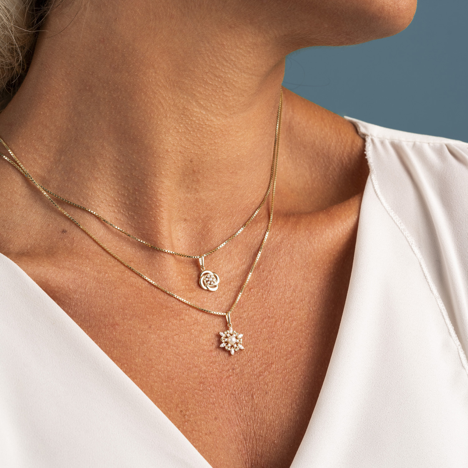 Bilde nummer 3 av Pan Jewelry, Anheng i 585 gult gull med zirkonia