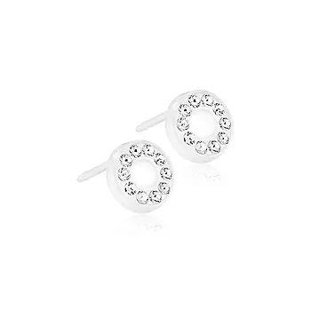 Blomdahl, Øredobber i medisinsk plast med klare Swarovski krystaller