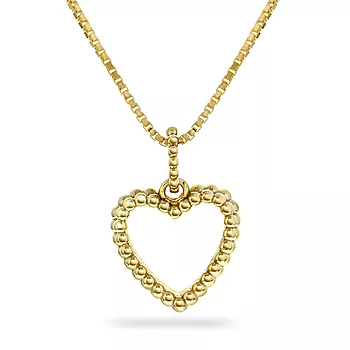 Pan Jewelry, Hjertesmykke i 925 forgylt i sølv