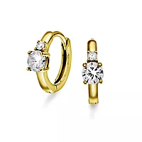 Pan Jewelry, Øreringer i 925 forgylt sølv med zirkonia