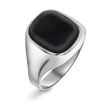 Ring i 925 sølv med onyx