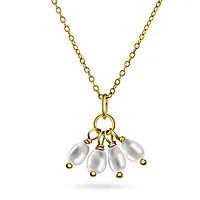Isle smykke i 925 forgylt sølv med ferskvannsperler