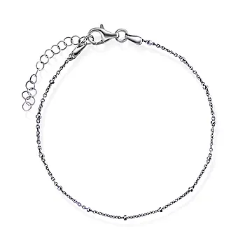 Pan Jewelry, Armbånd i 925 rhodinert sølv med kuber, 19 cm