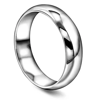 Giftering i 375 hvitt gull | 5 mm bredde