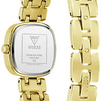 Bilde nummer 2 av Dameklokke i gullfarget stål med krystaller