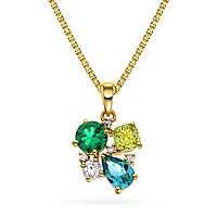 Pan Jewelry, Smykke i forgylt 925 sølv med grønne zirkonia