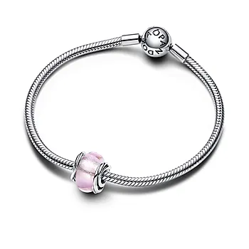 Bilde nummer 3 av Pandora Moments, Charm i 925 sølv med rosa murano glass