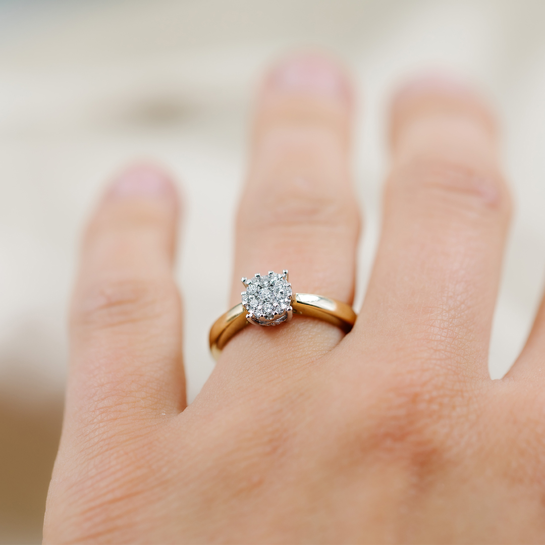 Bilde nummer 4 av Amalie diamantring i 585 gult gull 0,25 ct