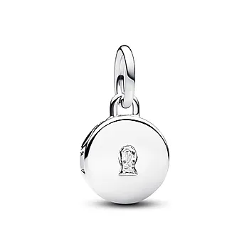 Pandora Moments, Charms i 925 sølv med medaljong og nøkkelhull