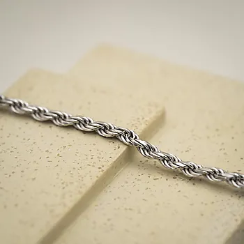 Bilde nummer 3 av Cordel armbånd i 925 rhodinert sølv, 19 cm