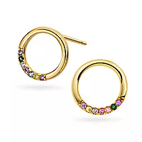 Pan Jewelry, Øredobber i 925 forgylt sølv med zirkonia
