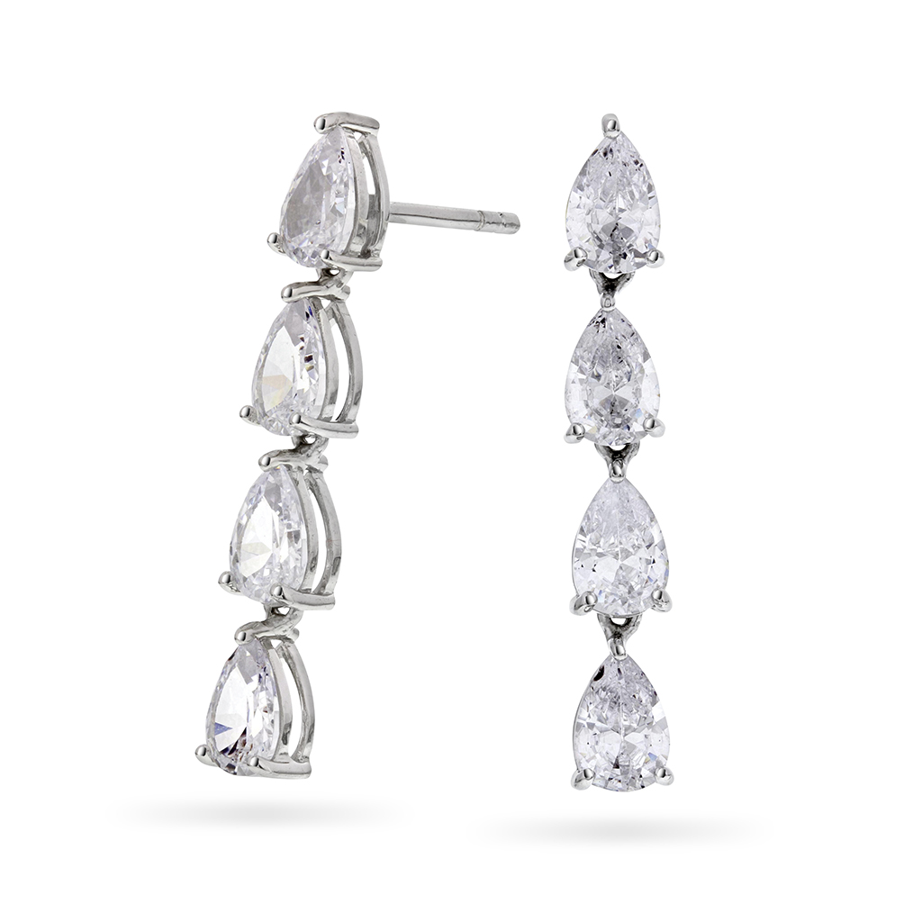 Pan Jewelry, Øredobber i 925 sølv med zirkonia