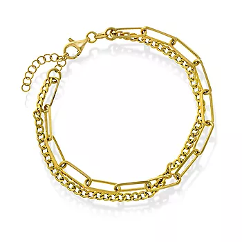 Pan Jewelry, Armbånd i forgylt 925 sølv 21 cm