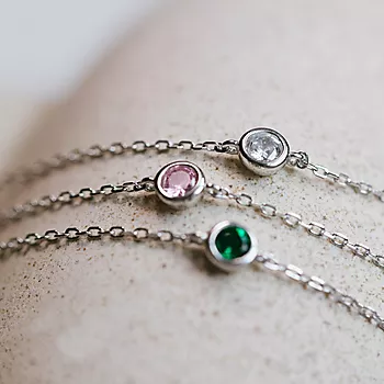 Bilde nummer 3 av Pan Jewelry, Armbånd i 925 sølv med rosa zirkonia