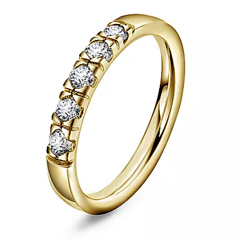 Pan Jewelry, Lady alliansering i 585 gult gull med diamanter 0,35 ct TWSI