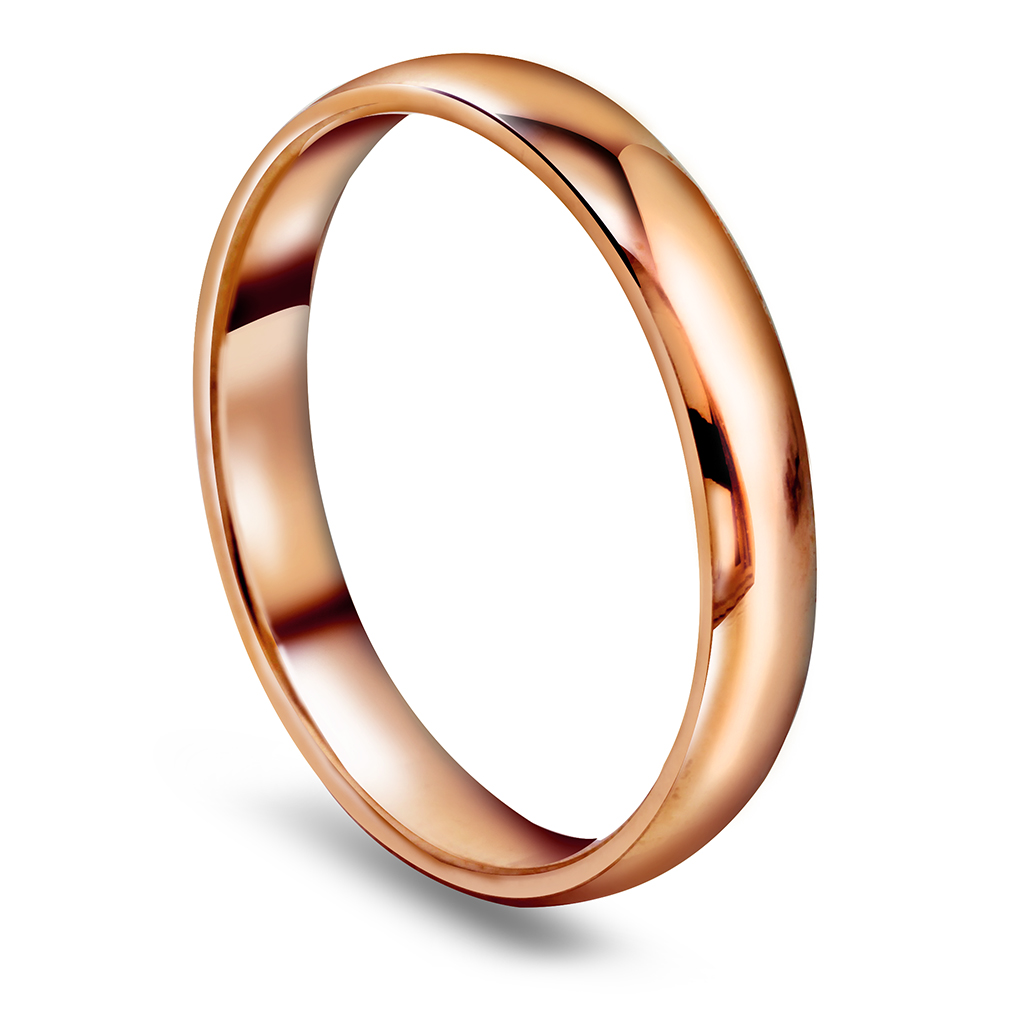 Giftering i 585 roségull | 3 mm bredde
