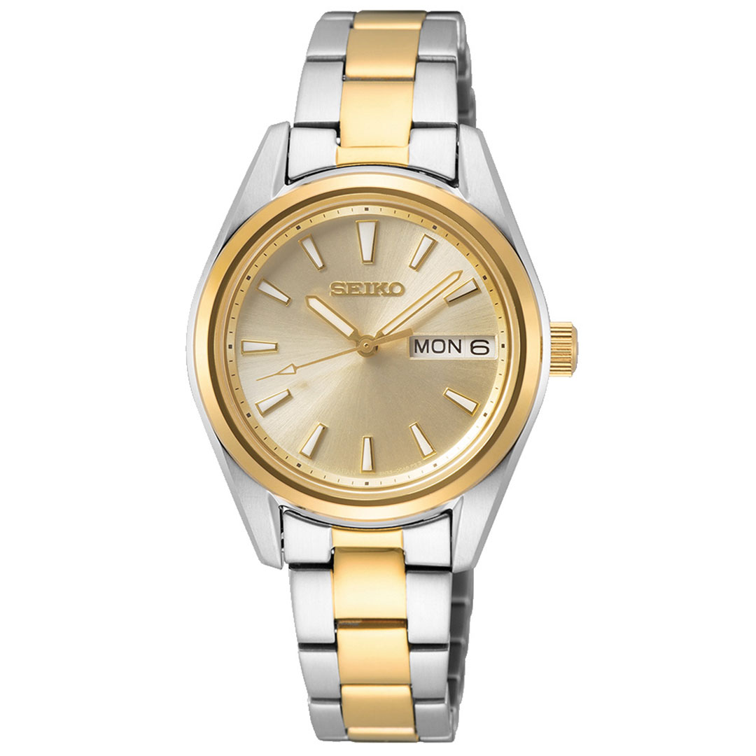 Seiko, Basic dameklokke med flerfarget stållenke