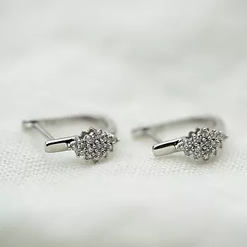 Bilde nummer 3 av Pan Jewelry, Øreringer i 585 hvitt gull med diamanter 0,33 ct