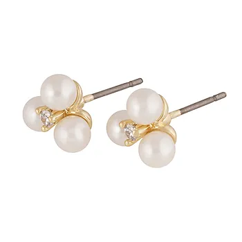 Eira øredobber i forgylt messing med perler