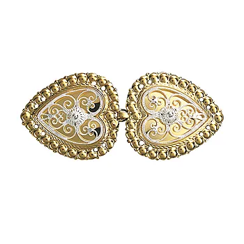 Capespenne i 830 hvitt og forgylt sølv