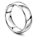 Giftering i 375 hvitt gull | 6 mm bredde